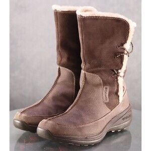 Columbia Delancey Women's Water Resistant Winter Boots Size 6 Faux Fur Suede